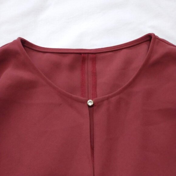 Fenne Flare Sleeve Blouse Burgundy - Picture 5 of 5